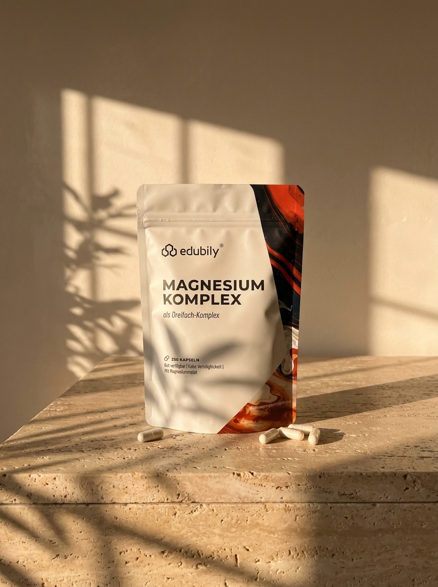edubily Magnesium Komplex auf einer Steinfläche